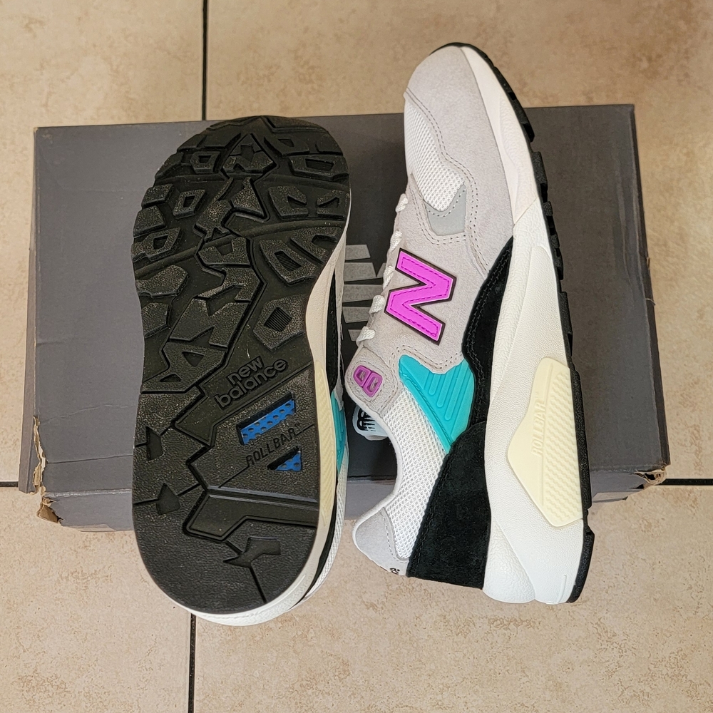 New Balance 580 Sneakers in Purple,‎ Teal, and Gray - Picture 3 of 6
